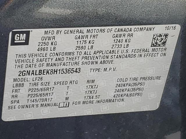 2017 CHEVROLET EQUINOX LS - 2GNALBEK8H1536543