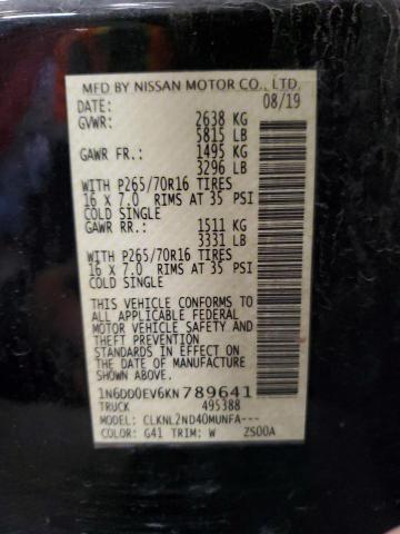 2019 NISSAN FRONTIER S 1N6DD0EV6KN789641