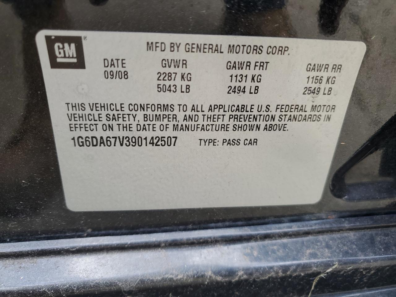 Lot #3293362430 2009 CADILLAC STS