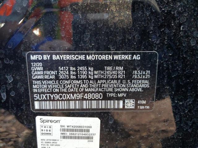 2021 BMW X3 XDRIVEM - 5UXTY9C0XM9F48080