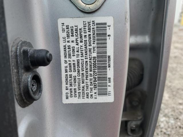2015 HONDA CIVIC HYBR 19XFB4F22FE000439