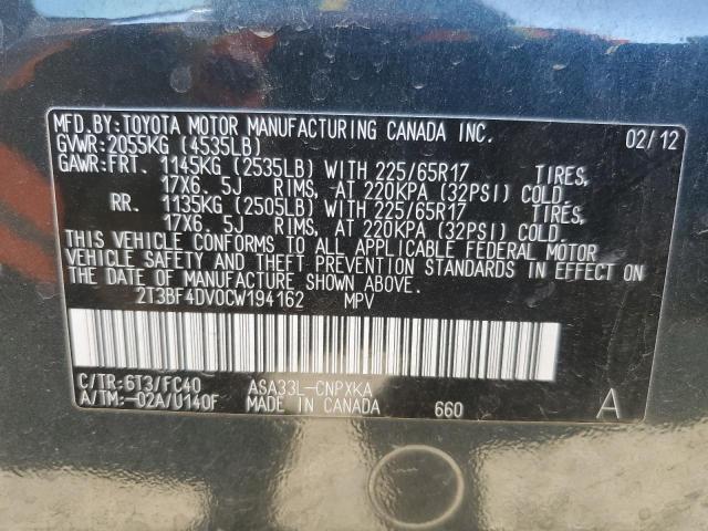 2012 TOYOTA RAV4 - 2T3BF4DV0CW194162