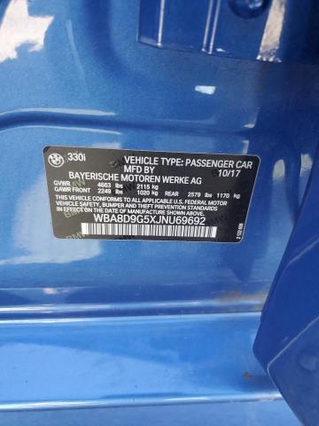 2018 BMW 330 XI - WBA8D9G5XJNU69692