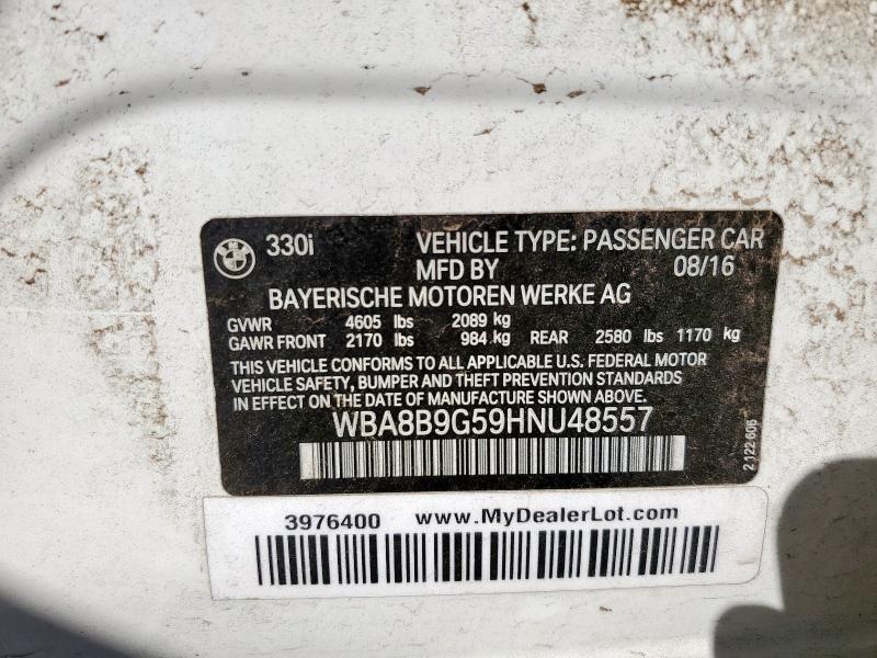 2017 BMW 330 I WBA8B9G59HNU48557