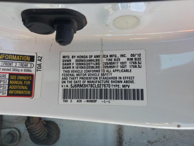 2012 HONDA CR-V EXL - 5J6RM3H78CL027670