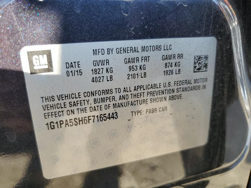 2015 CHEVROLET CRUZE LS - 1G1PA5SH6F7165443