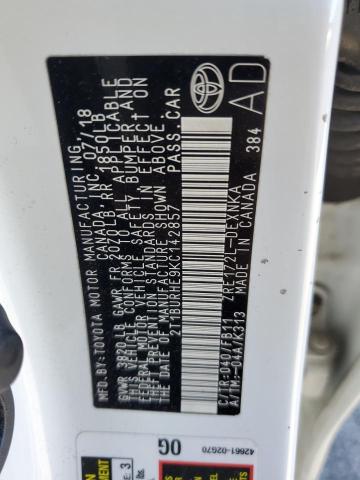 2019 TOYOTA COROLLA L - 2T1BURHE9KC142857