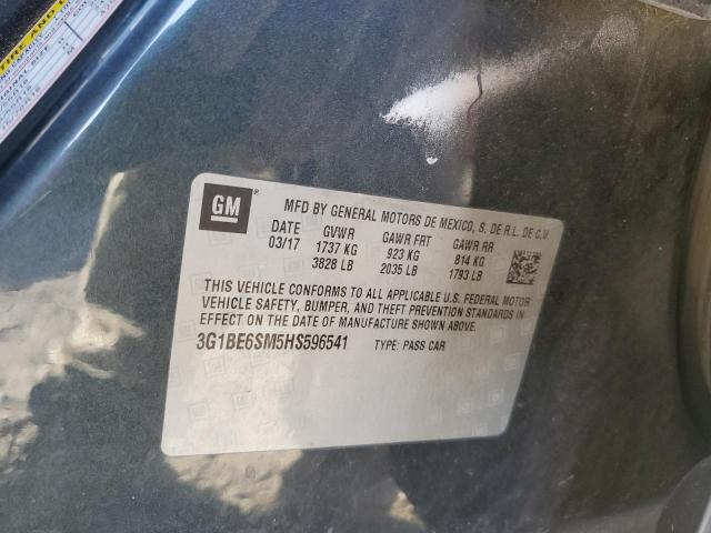 2017 CHEVROLET CRUZE LT 3G1BE6SM5HS596541