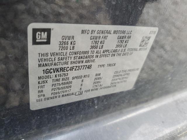 2015 CHEVROLET SILVERADO - 1GCVKREC4FZ377748