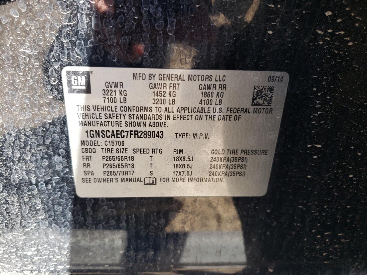 CHEVROLET TAHOE C1500 LS