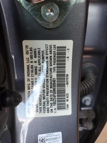 2021 HONDA INSIGHT EX - 19XZE4F55ME000401