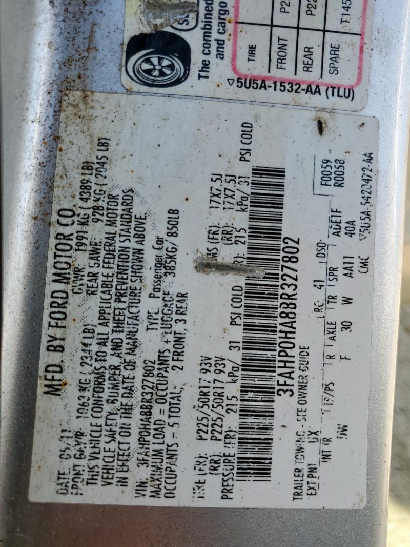 2011 FORD FUSION SE #3305749757