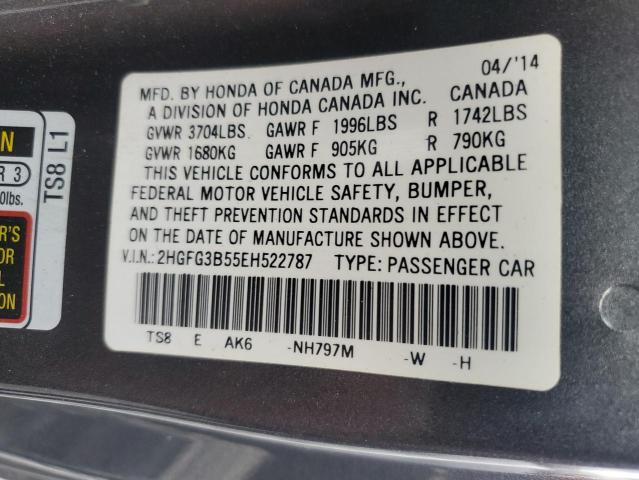 2014 HONDA CIVIC LX - 2HGFG3B55EH522787