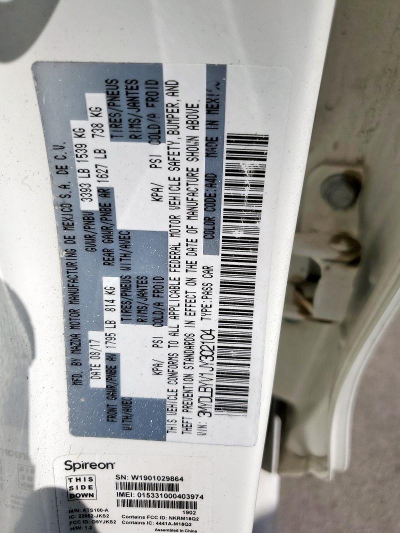 2018 TOYOTA YARIS IA 3MYDLBYV1JY302104