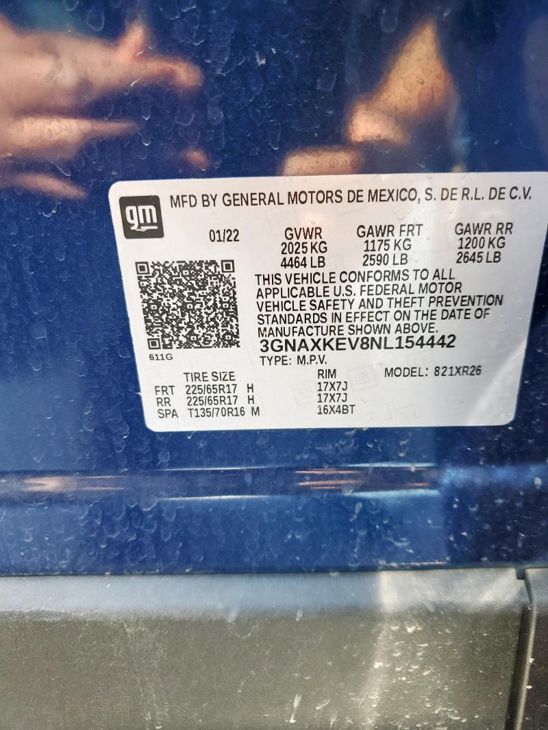 2022 CHEVROLET EQUINOX LT #3274097477