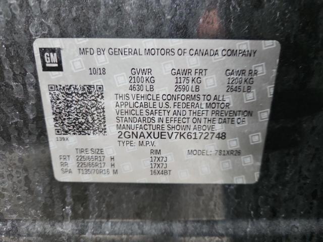 2019 CHEVROLET EQUINOX LT #3301969419