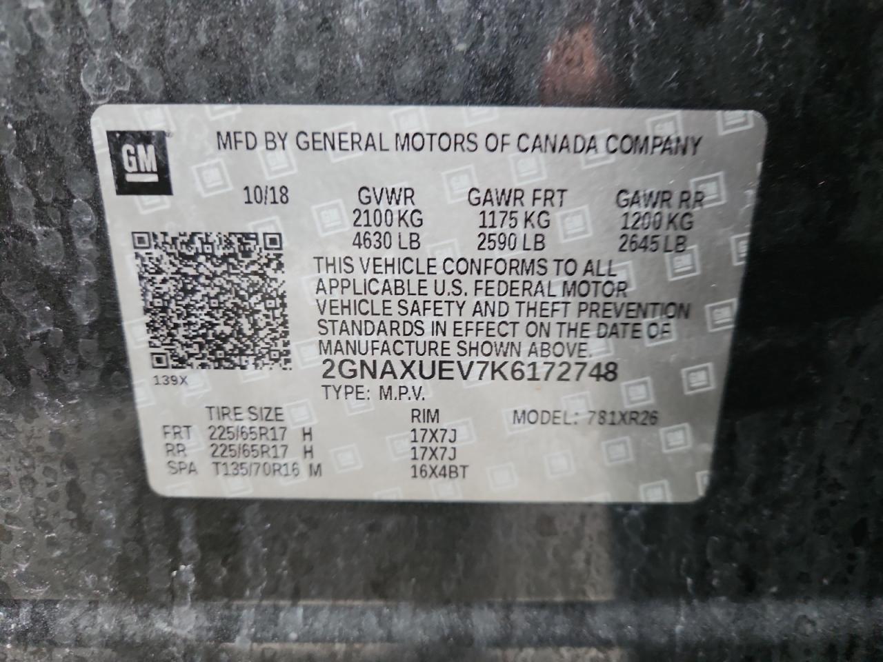 CHEVROLET EQUINOX LT