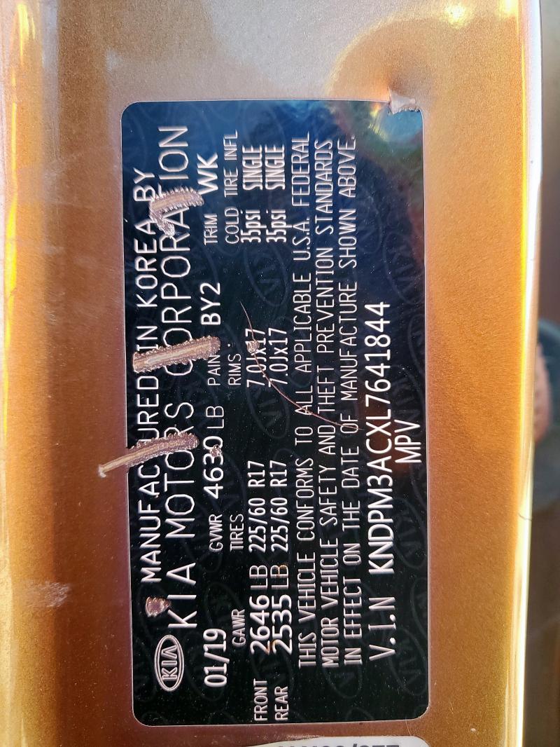 2020 KIA SPORTAGE L #3284687329