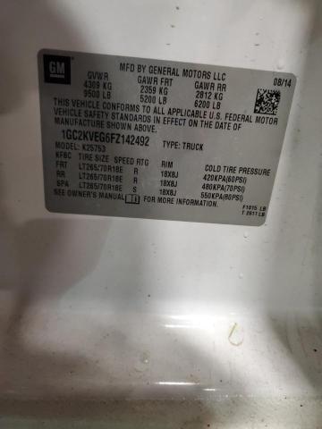 2015 CHEVROLET SILVERADO - 1GC2KVEG6FZ142492