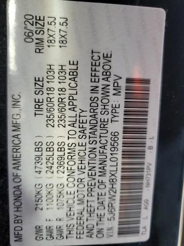 2020 HONDA CR-V EXL 5J6RW2H8XLL019566