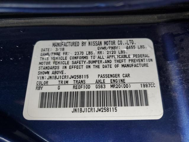 2018 NISSAN ROGUE SPOR - JN1BJ1CR1JW258115