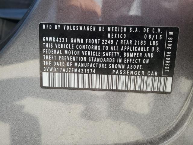 2015 VOLKSWAGEN JETTA SE 3VWD17AJ7FM421974