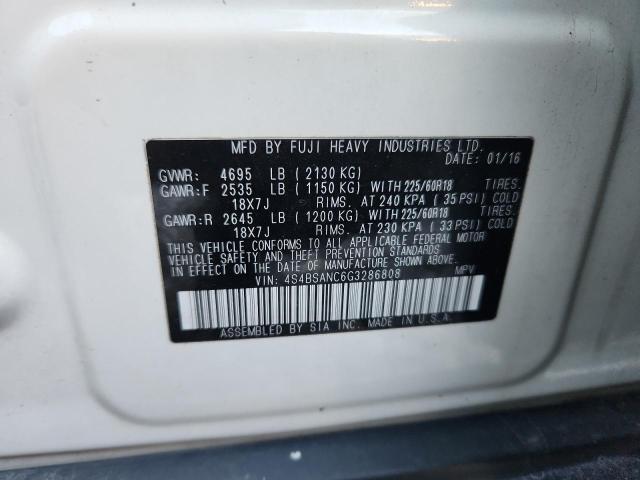 2016 SUBARU OUTBACK 2. - 4S4BSANC6G3286808