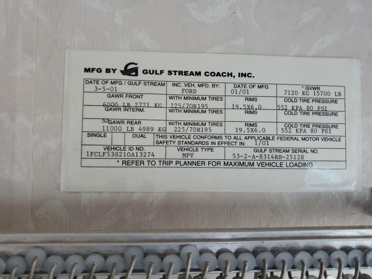 Lot #3284402723 2001 ULTR MOTORHOME