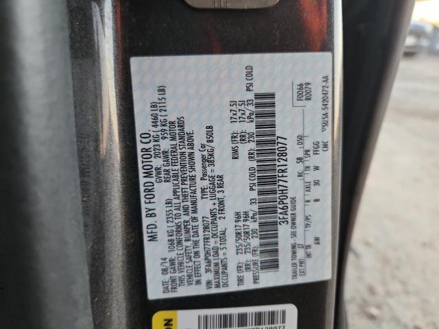 2015 FORD FUSION SE - 3FA6P0H77FR128077