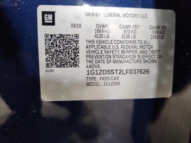 2020 CHEVROLET MALIBU LT - 1G1ZD5ST2LF037626