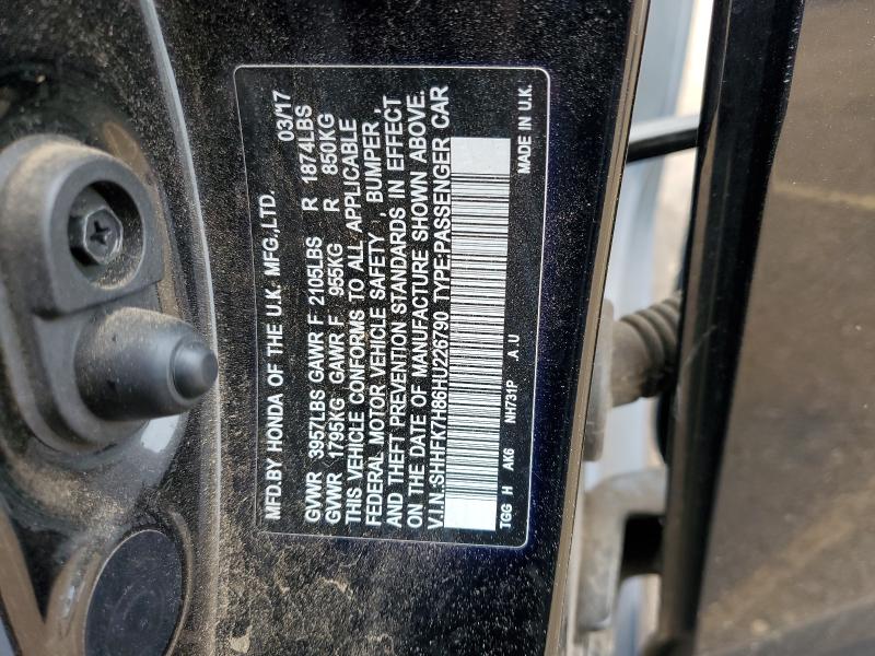 2017 HONDA CIVIC EXL #3305612738