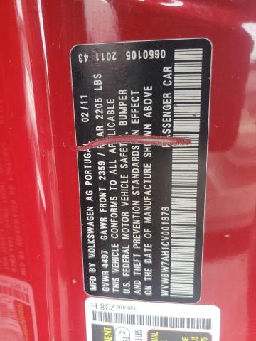 2012 VOLKSWAGEN EOS KOMFOR - WVWBW7AH1CV001878