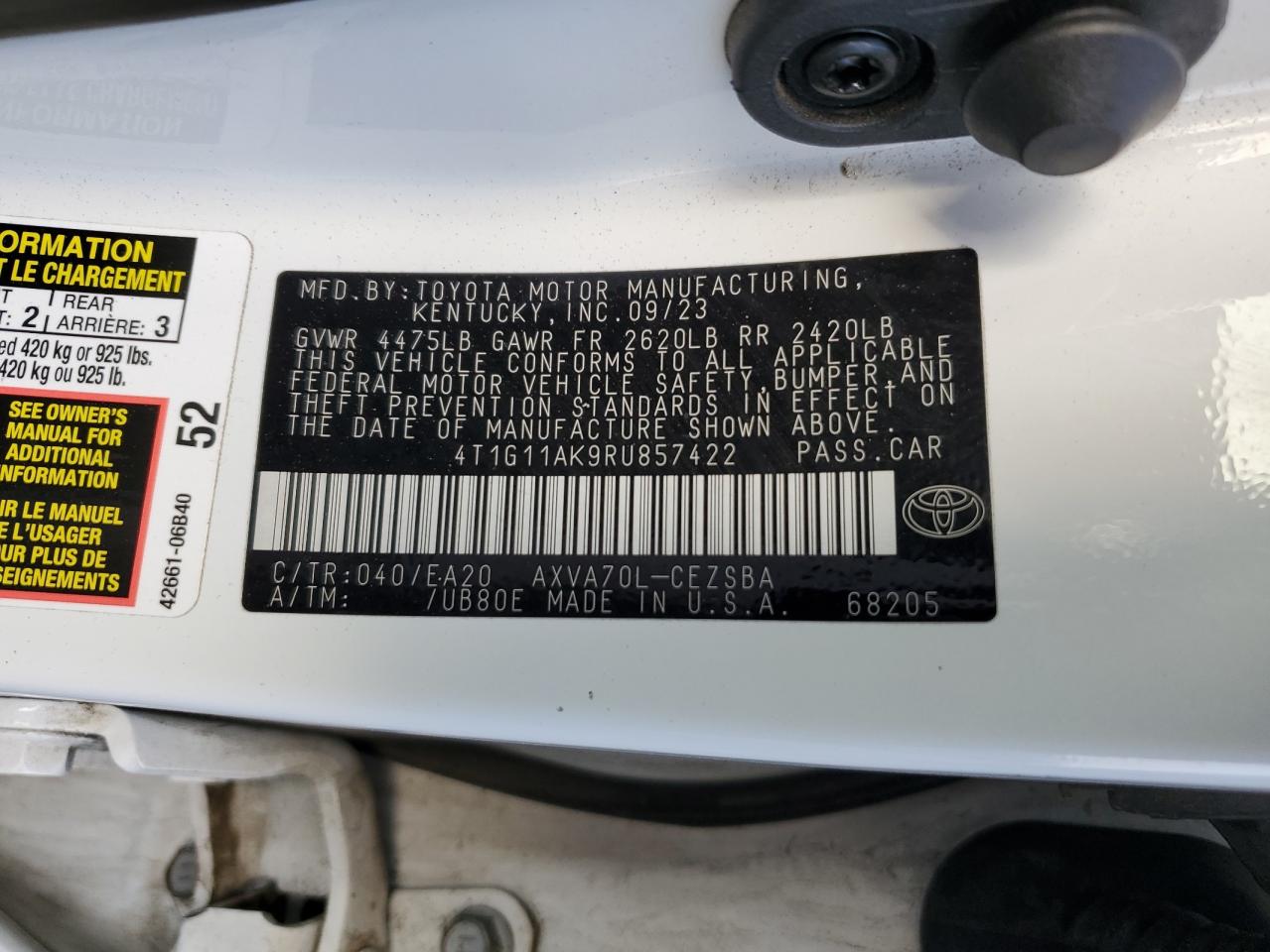 TOYOTA CAMRY SE NIGHT SHADE