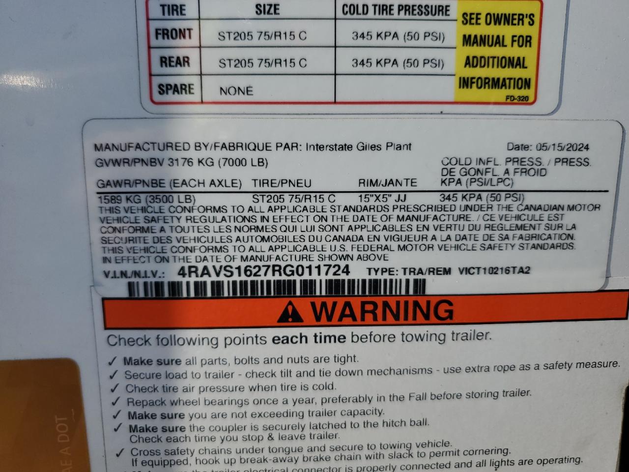 Lot #3258881817 2024 INTERSTATE UNKNOWN