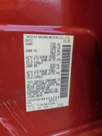 2019 NISSAN MURANO S #3302796891