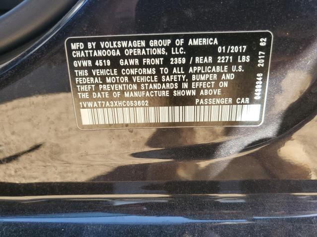 2017 VOLKSWAGEN PASSAT #3290566788