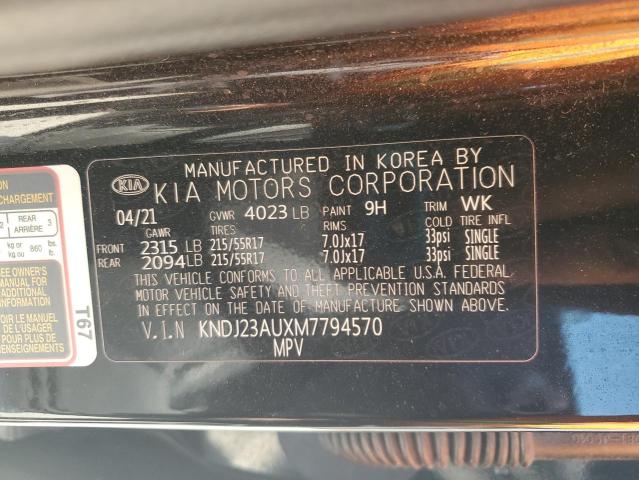 2021 KIA SOUL LX KNDJ23AUXM7794570