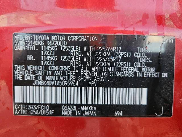 2010 TOYOTA RAV4 - JTMBK4DV1A5095964
