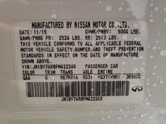 2015 INFINITI Q50 BASE JN1BV7AR8FM422246