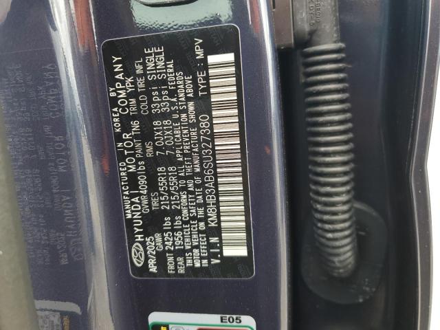 2025 HYUNDAI KONA SEL KM8HB3AB6SU327380