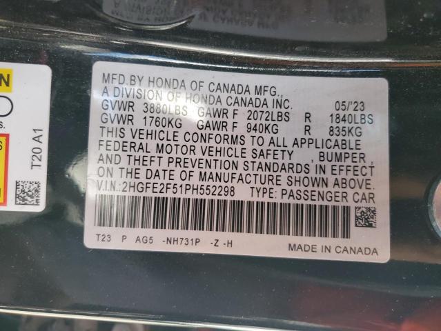 2023 HONDA CIVIC SPOR #3309333051