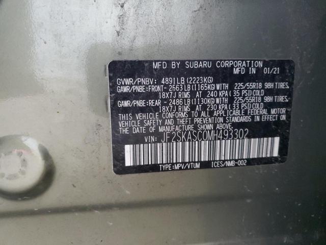 2021 SUBARU FORESTER L - JF2SKASC0MH493302