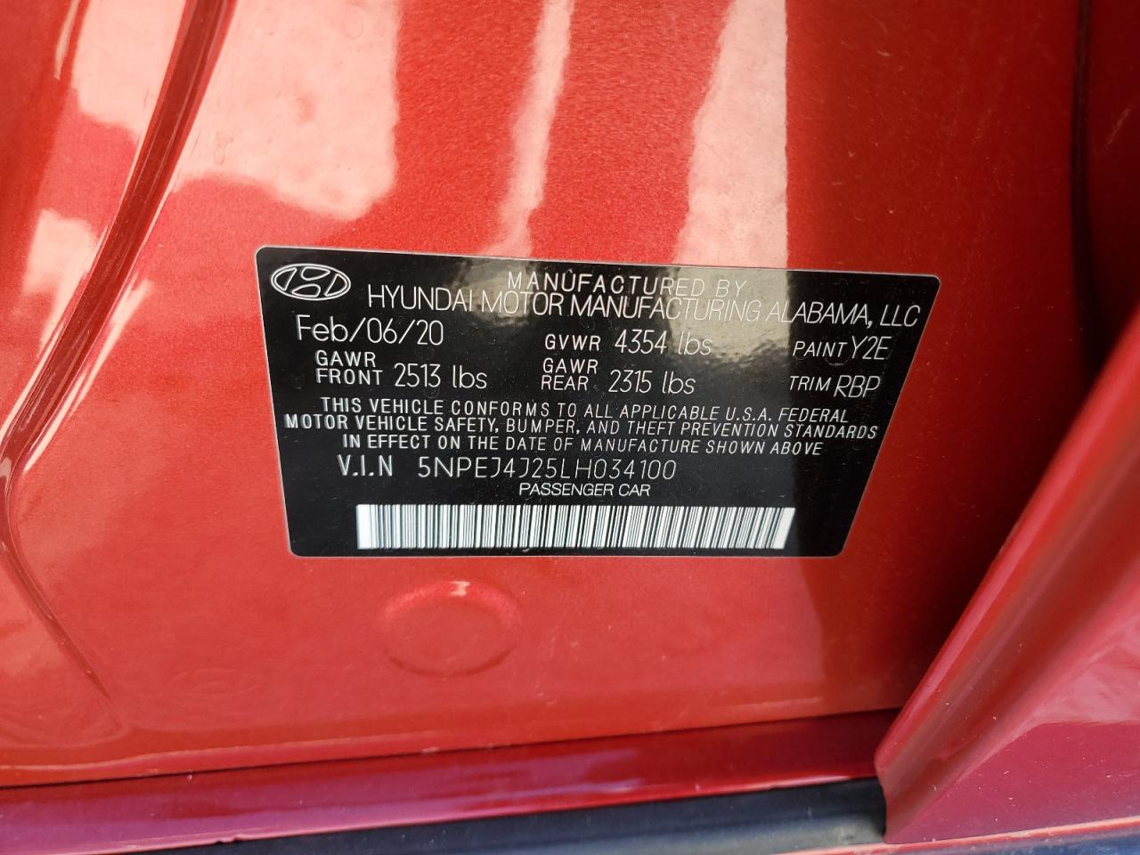 HYUNDAI SONATA SEL PLUS