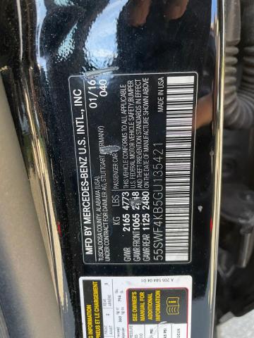 2016 MERCEDES-BENZ C 300 4MAT 55SWF4KB5GU135421