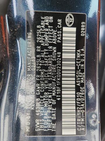 2013 TOYOTA CAMRY L - 4T1BF1FK0DU230248