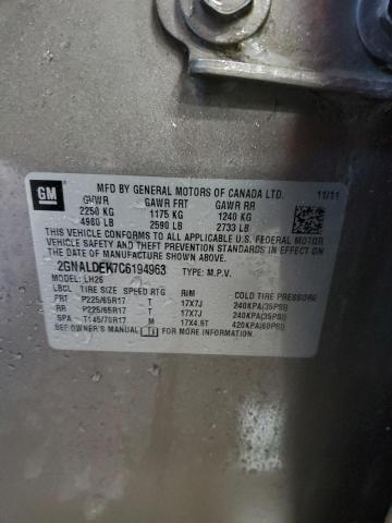 2012 CHEVROLET EQUINOX LT #3284839531