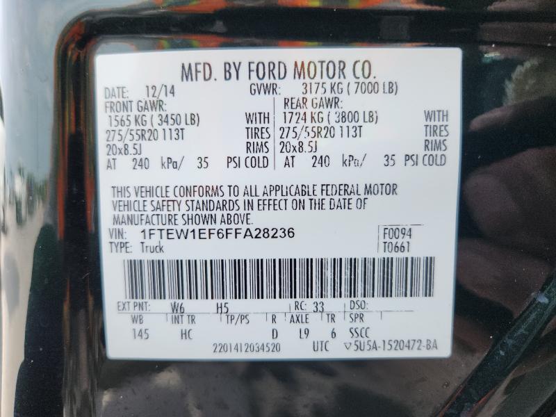 2015 FORD F150 SUPER - 1FTEW1EF6FFA28236