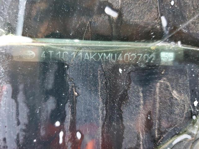 2021 TOYOTA CAMRY LE 4T1C11AKXMU402702