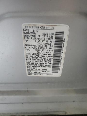 2013 NISSAN ROGUE S - JN8AS5MT4DW527885