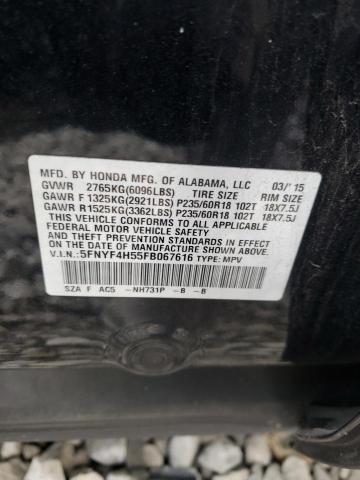 2015 HONDA PILOT EXL #3281475010